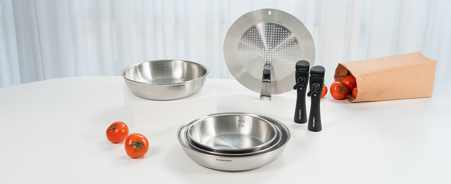Amazon.com: Chefwin 316 Stainless Steel Removable Handle Cookware